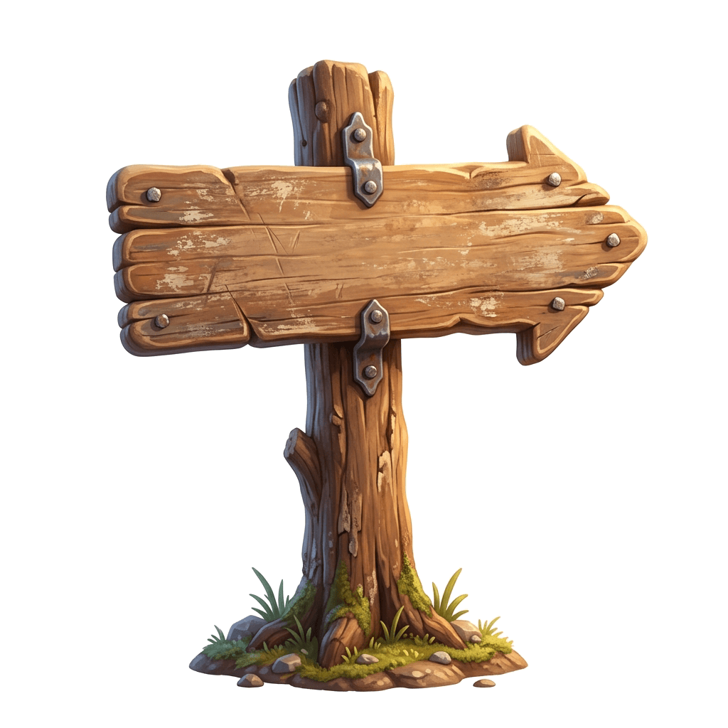 Wooden sign